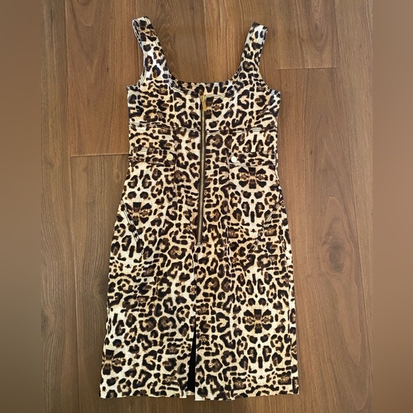Leopard Print Midi Dress - Picture 1 of 6